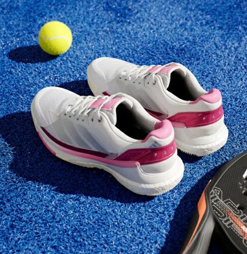 アディダス クレイジークイック BOOST パデル クラウドホワイト ルーシッドピンク 2025