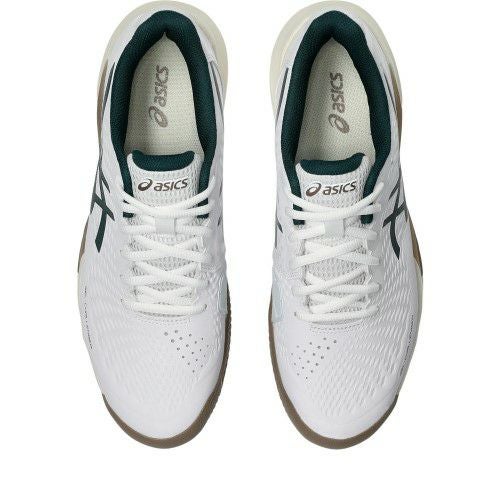 アシックス ゲルチャレンジャー 14 クレーコート用 ホワイト サクソングリーン 2025