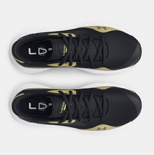 アンダーアーマー ロックダウン 7 Low ブラック メタリックゴールド 2025