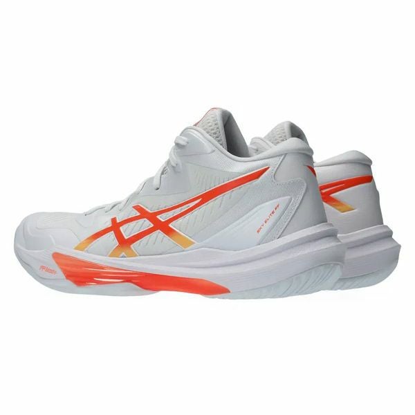 アシックス スカイ エリート FF 3 ミッドカット ホワイト ヴィヴィッドコーラル レディース 2025