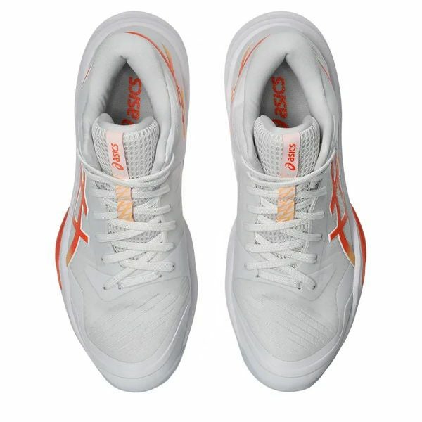 アシックス スカイ エリート FF 3 ミッドカット ホワイト ヴィヴィッドコーラル レディース 2025