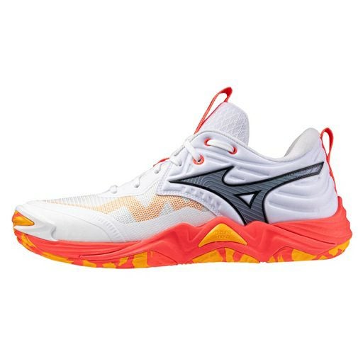 ミズノ ウエーブ モーメンタム エリート ホワイト フィアリーコーラル 2025