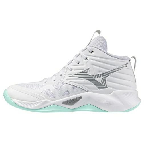 ミズノ ウエーブ モーメンタム プロ ミッドカット ホワイト ブルーティント レディース 2025