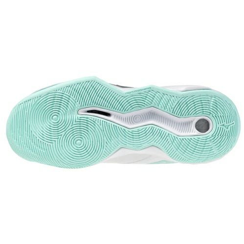 ミズノ ウエーブ モーメンタム プロ ミッドカット ホワイト ブルーティント レディース 2025