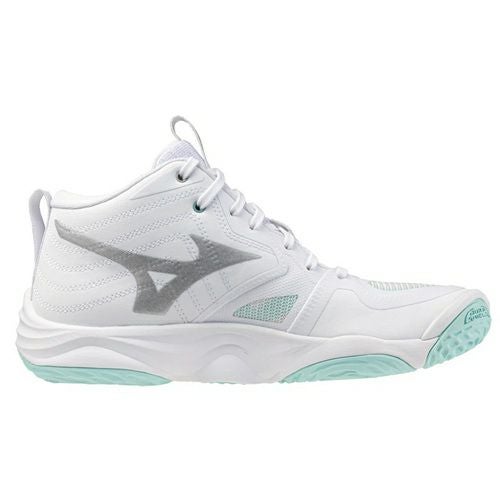 ミズノ ウエーブ モーメンタム エリート ミッドカット ホワイト ブルーティント レディース 2025