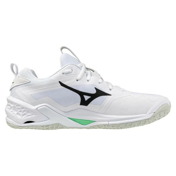 ミズノ ウエーブ ステルス ネオ 2 ホワイト フローズンエメラルド 2025
