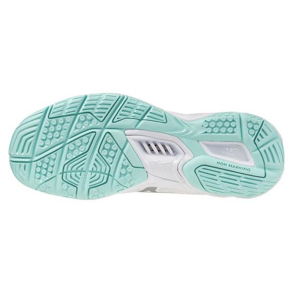 ミズノ ウエーブ ステルス 6 ホワイト ブルーティント レディース 2025