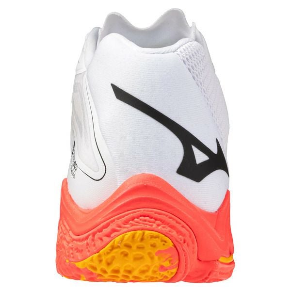 ミズノ ウエーブ ライトニング Z8 ミッドカット ホワイト フェアリーコーラル 2025