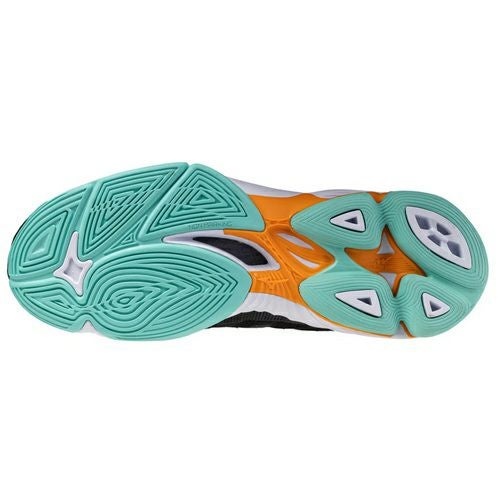 ミズノ ウエーブ ボルテージ 2 ミッドカット ブラック アイスグリーン 2025