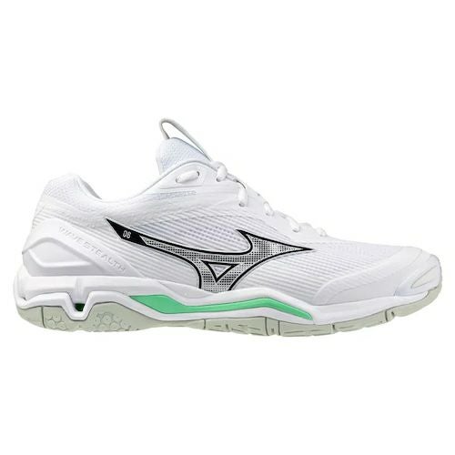 ミズノ ウエーブ ステルス 6 ホワイト フローズンエメラルド 2025