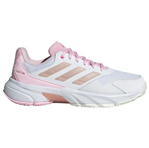 アディダス コートジャム コントロール 3 クラウドホワイト ルシッドピンク レディース 2025