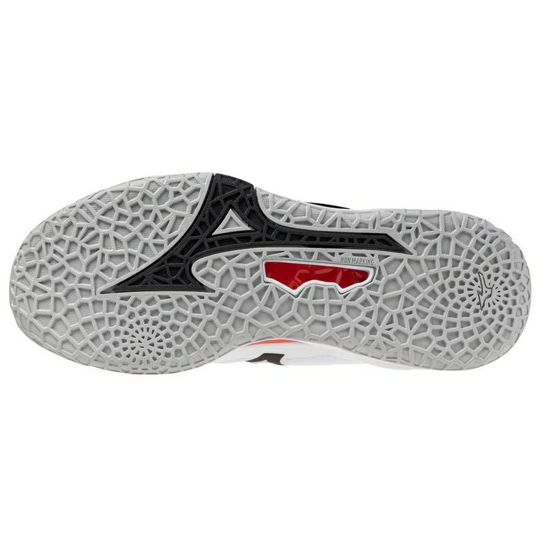 ミズノ ウエーブ ステルス ネオ 2 ホワイト ファイアリーレッド 2026