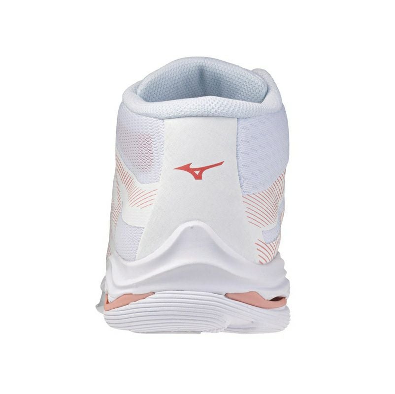 ミズノ ウエーブ ライトニング プロ ミッドカット ホワイト ローズエレガンス レディース 2026