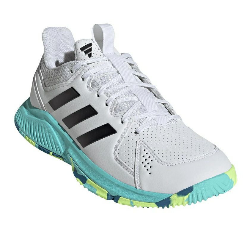 アディダス コートフライト レディース ホワイト フラッシュアクア 2026