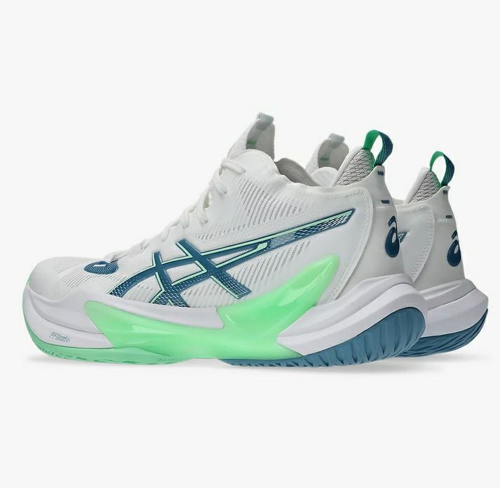 ASICS バレーボールシューズ ホワイト/ブルー/レッド　メタライズ2 アシックス（ASICS）バレーボールシューズ METARISE 2 メタライズ