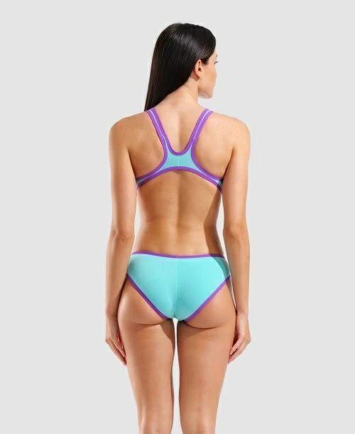 アリーナ ONE BIG LOGO ワンピーススイムスーツ ウォーター/パープル