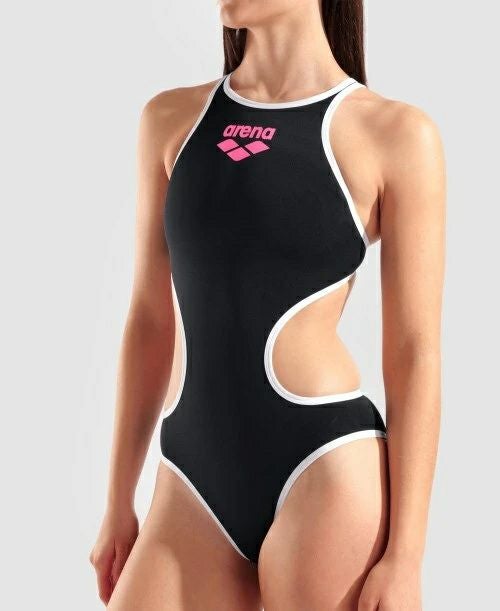 アリーナ ONE BIG LOGO ワンピーススイムスーツ ブラック/ホワイト