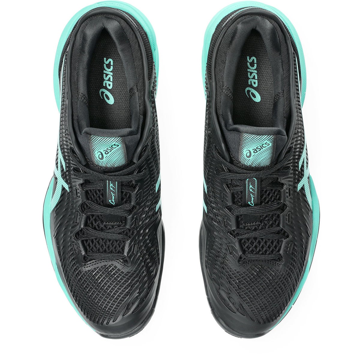 アシックス コート FF 3 クレーコート用 ブラック/オーロラグリーン 2026