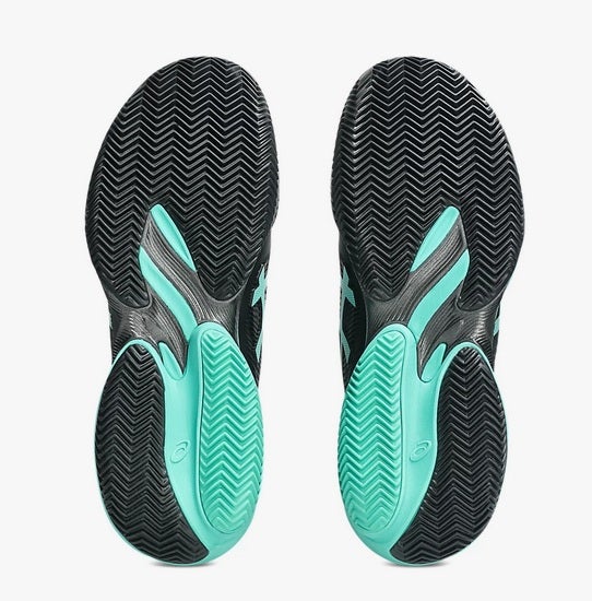 アシックス コート FF 3 クレーコート用 ブラック/オーロラグリーン 2026