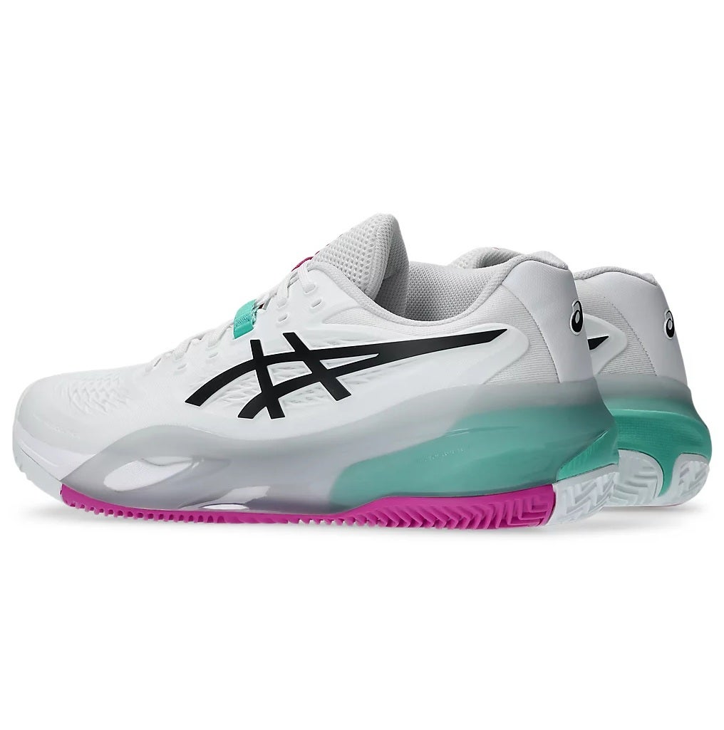 アシックス ゲルレゾリューション X クレーコート ホワイト／オーロラグリーン 2026