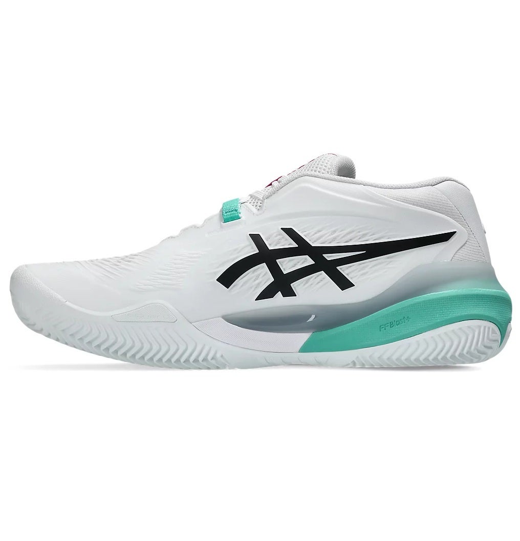 アシックス ゲルレゾリューション X クレーコート ホワイト／オーロラグリーン 2026