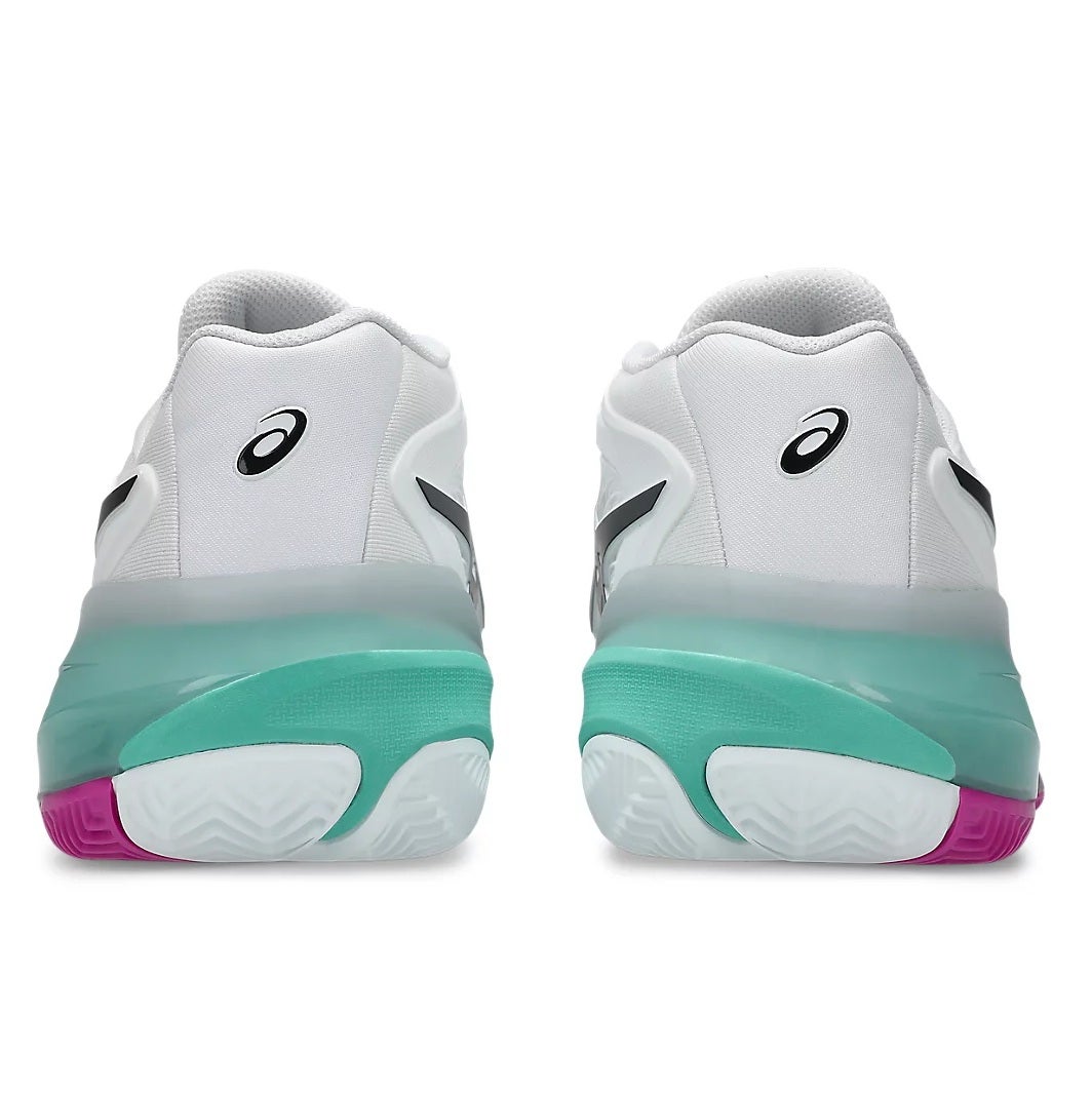 アシックス ゲルレゾリューション X クレーコート ホワイト／オーロラグリーン 2026