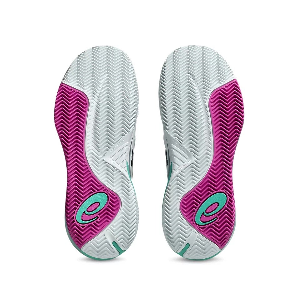 アシックス ゲルレゾリューション X クレーコート ホワイト／オーロラグリーン 2026