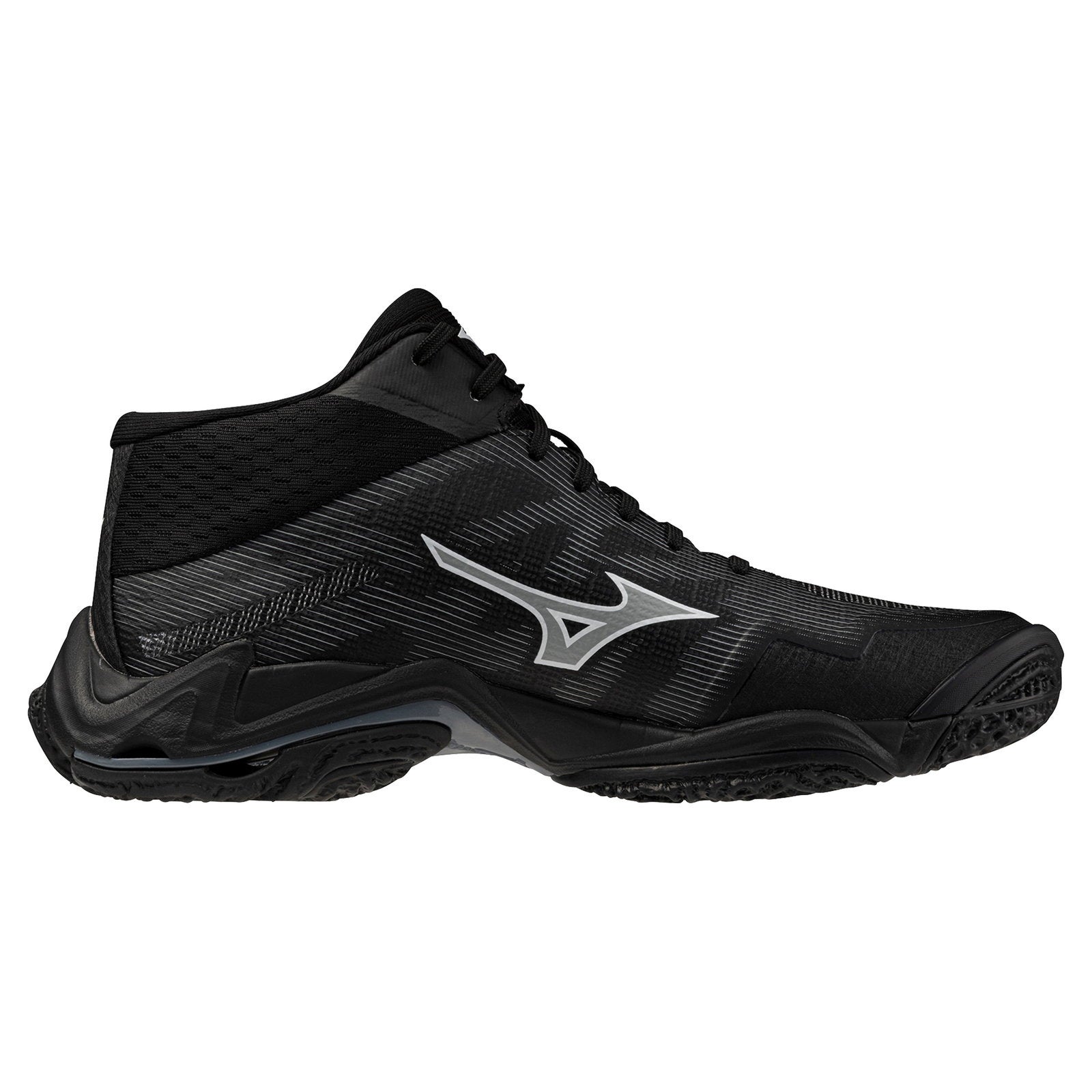 Mizuno ブラック スパイクシューズ ミッドカット ミズノ ウエーブ ライトニング エリート ミッドカット ブラック