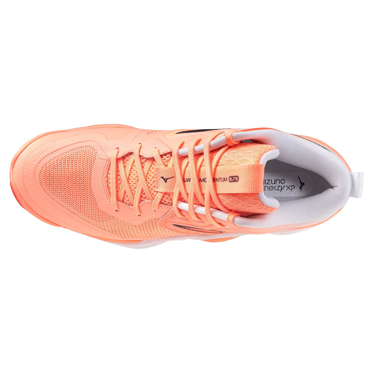 ミズノ ウエーブ モメンタム エリート ミッドカット フラミンゴコーラル ラバオレンジ 2026